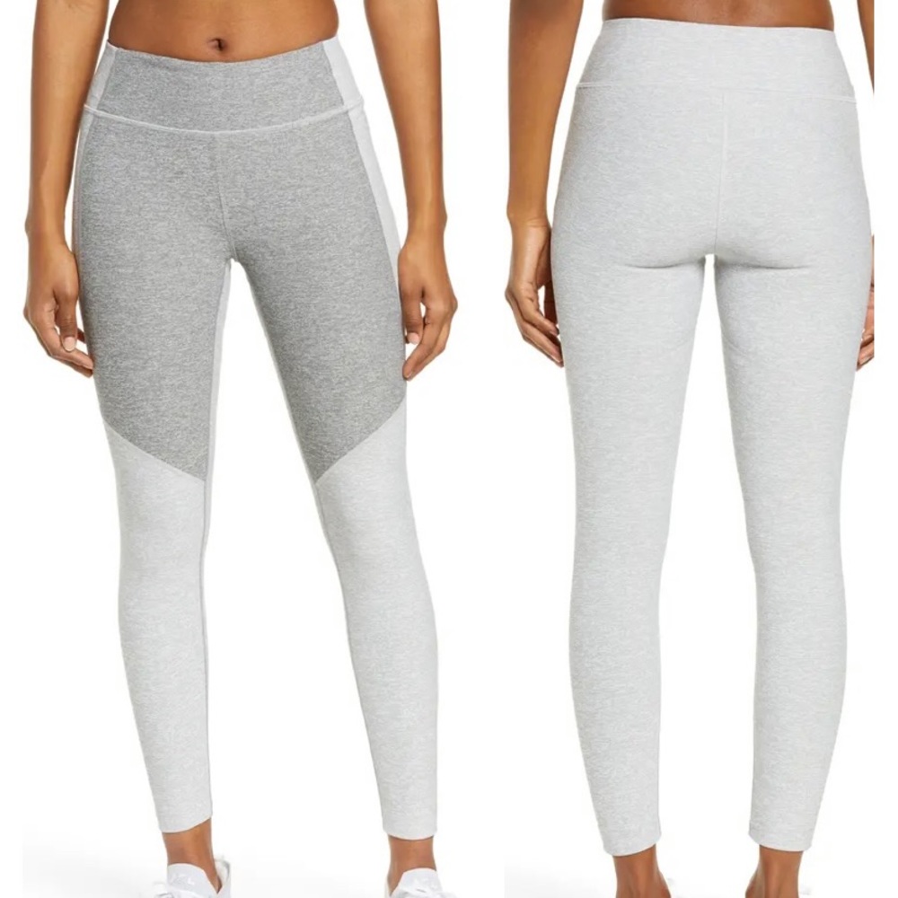 Outdoor Voices two tone warmup crop leggings